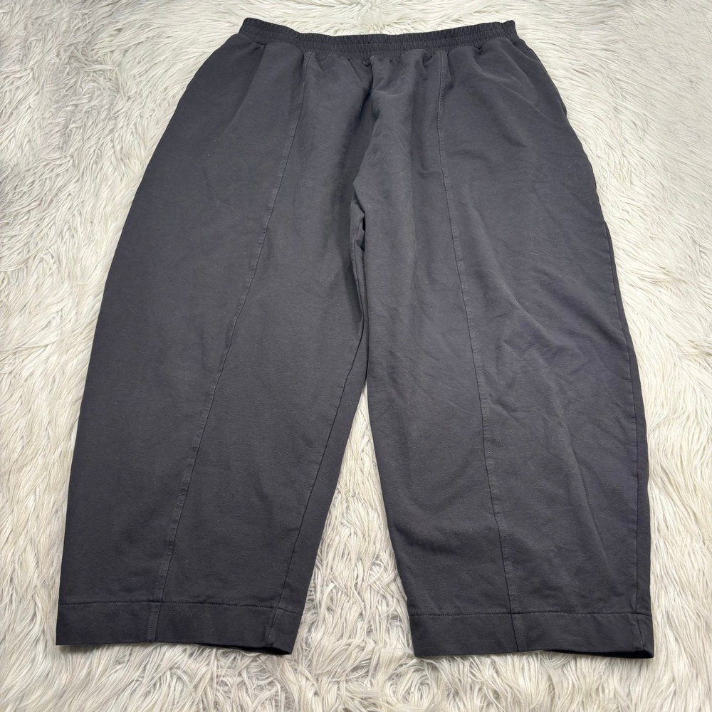 Beyond Nine Women's L Gray Mabel Jersey Barrel Pants Pull On Comfort Stretch